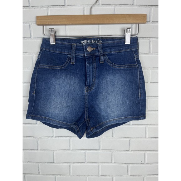 wild fable Pants - Wild Fable Blue High Rise‎ Shorts Jean denim Short School Classic Beach 0/25R